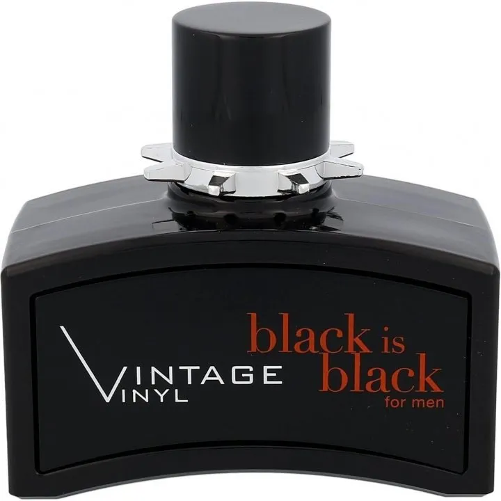 Nu Parfums Black is Black Vintage Vinyl perfume bottle